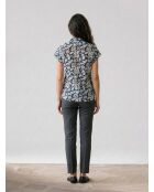 Chemise Larissa ajourée vert/multicolore