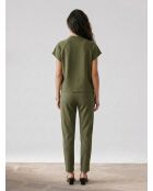 T-Shirt loose Crop kaki