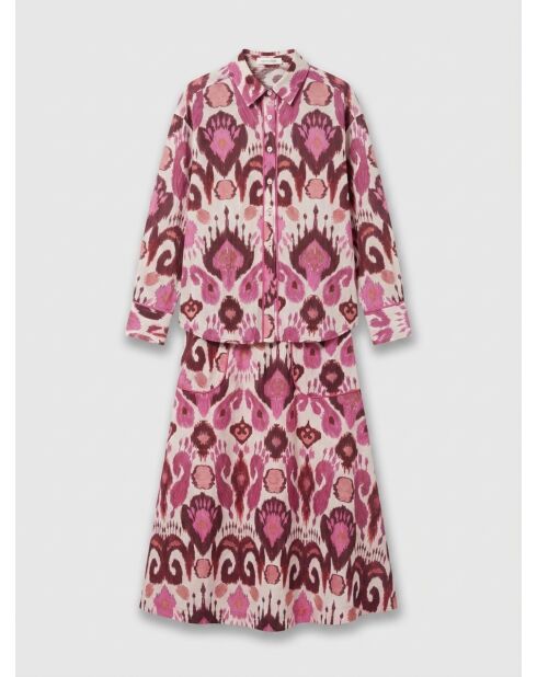 Camisa recta rosa Jaya