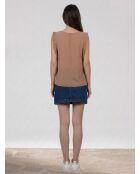 Top fluide marron