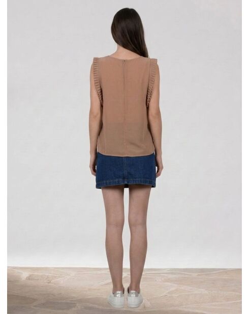 Top fluido marrone
