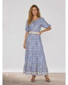 Kleid Rotia mit Kobaltprint