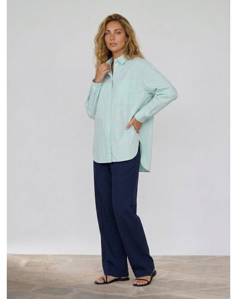 Camisa boyfriend azul claro