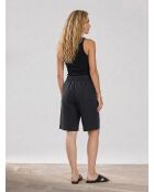 Bermuda fluide à Taille élastique noir
