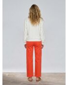 Jeans a tesa rigida arancione brillante anni '80