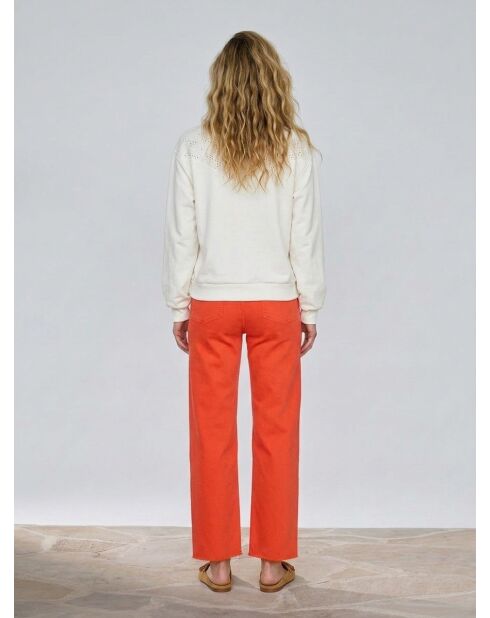 Jean 80's bord franc orange vif