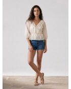 Weiße Bluse Delilah Wrap