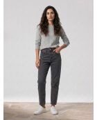 Schwarze Jeans für Mama aus gewaschenem Baumwollsegeltuch