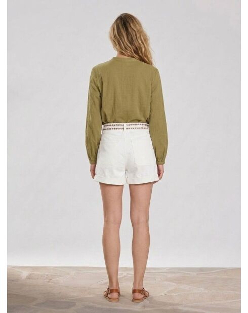 Pantalones cortos vaqueros Soeli blancos