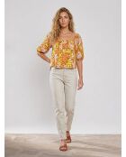 Mehrfarbiges Beach Daze Crop-Top
