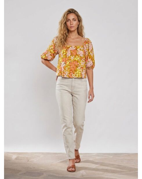 Mehrfarbiges Beach Daze Crop-Top
