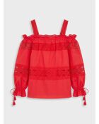 Top Léonie brodé rouge