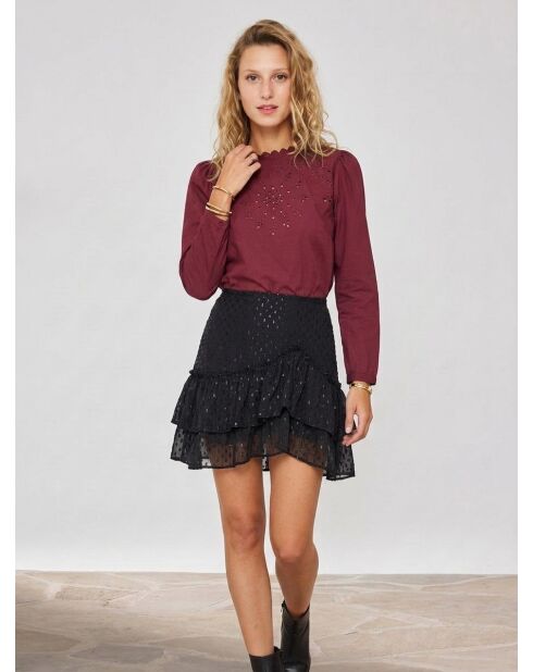 Blusa Baba bordeaux