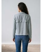 Giacca corta grigio bluastro con tasca
