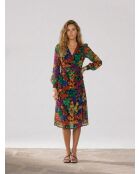 Mehrfarbiges Blumenkleid Arina