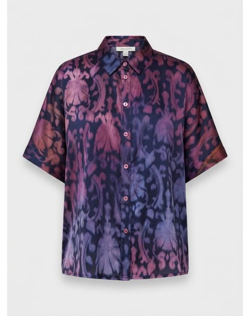 Blusa Clyde in misto seta lilla