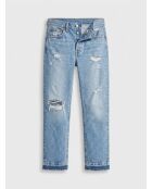 Jean 501 Crop coupe droite bleu