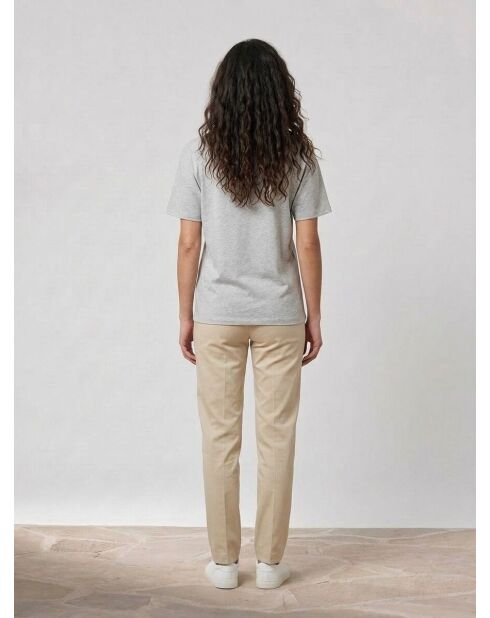 Smiley Grey Heather T-shirt van biologisch katoen