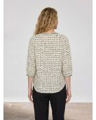 Blouse Okinawa beige/bleu