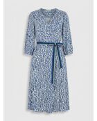 Königsblaues bedrucktes Kleid Carmela