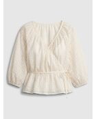 Weiße Bluse Delilah Wrap