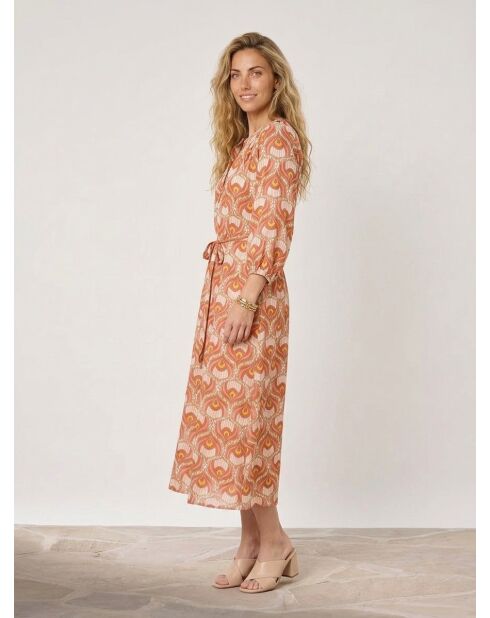 Orangefarbenes Kleid Ella