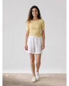 T-Shirt manches courtes Rayé Flame jaune