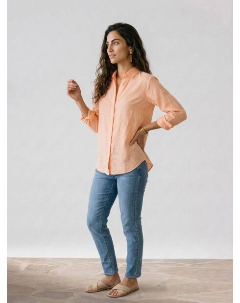 Camisa Dafne papaye