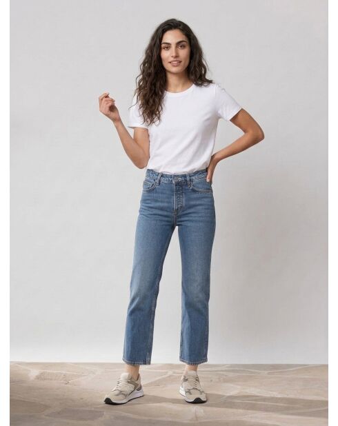 The Sky Mittelblaue, gerade Jeans mit hoher Taille