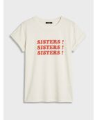 Weißes T-Shirt aus Bio-Baumwolle von Sisters