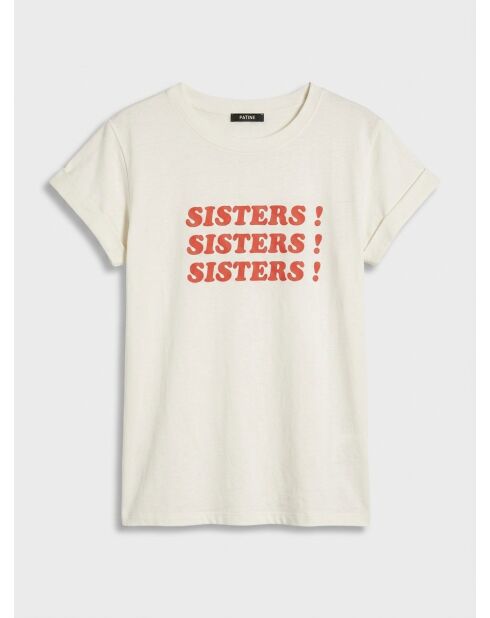 T-Shirt en Coton Bio Sisters blanc