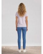T-Shirt Tonal en Coton violet