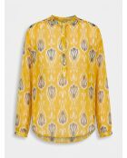 Gelbe bedruckte Bluse Canda