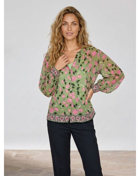 Camisa Theoxane Frieze