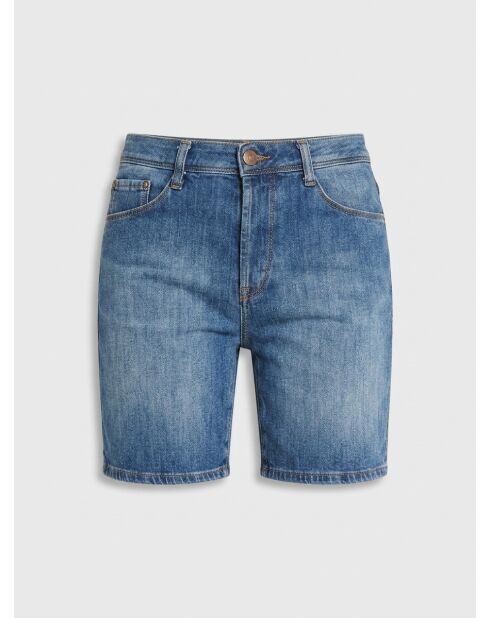 Blaue Jeansshorts, getragen für Jungen