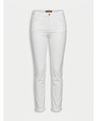 Jean Slim en Toile de coton Mina blanc