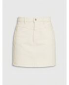 Cremefarbener Jeansrock Doly