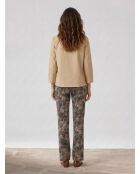 Camelfarbene Pop-Bluse