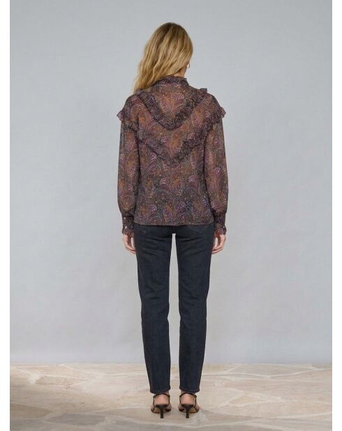 Blusa estampada en cachemir multicolor
