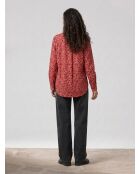 Oversize-Hemd aus Biobaumwollmischung mit rotem Aufdruck