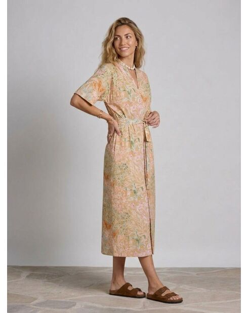 Popelinekleid Erminio mit mehrfarbigem Garrigue-Print