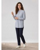 Camicia lunga a righe grigio medio