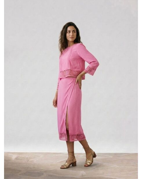 Rosafarbene Bluse Tevy
