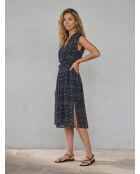 Vestido azul ondulado Josepha
