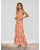 Robe maxi Gloria imprimé saumon