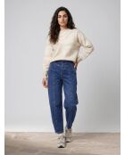 Mittelblaue Damenjeans aus schwerer Baumwolle
