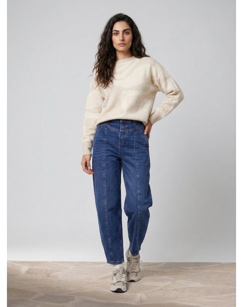 Mittelblaue Damenjeans aus schwerer Baumwolle