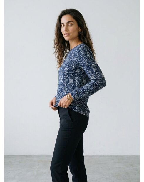 Blusa Leandra azul marino