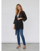 Veste en broderie anglaise noire