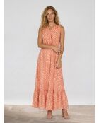 Robe maxi Gloria imprimé saumon